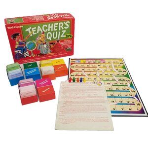 Waddingtons Teachers Quiz 1983 Board Game Complete Vintage Educational Trivia